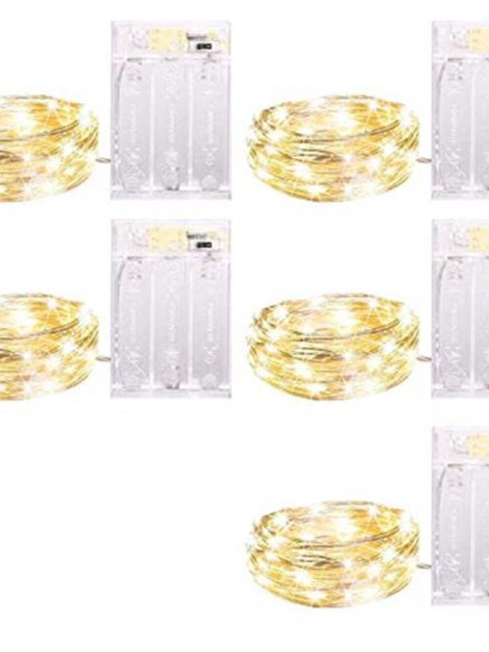 Battery Operated Warm White LED String Lights Waterproof Indoor Christmas Decor